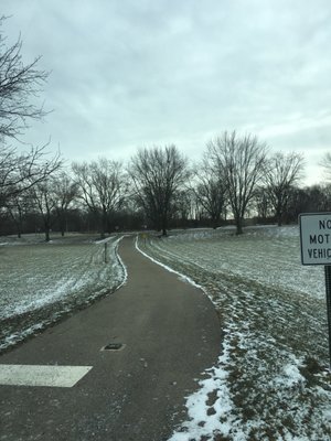 This is the Great Miami Bike Trail, it crosses in front of the transfer station.