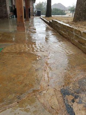 New Flagstone Patio using large flagstone slabs