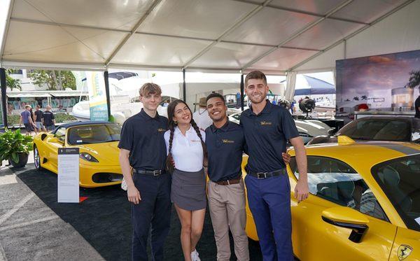 The team at the Fort Lauderdale international boat show showing some of our rental cars on display!