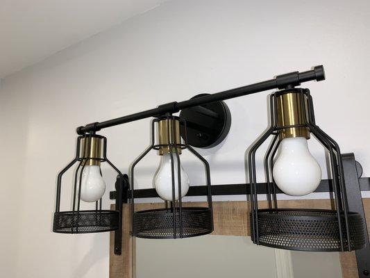 Vanity light fixture.