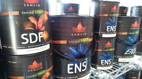 Sansin high quality stains! Hybrid with modified oils. Decks, fences, interior and exterior! SDF, ENS, DEC and more!