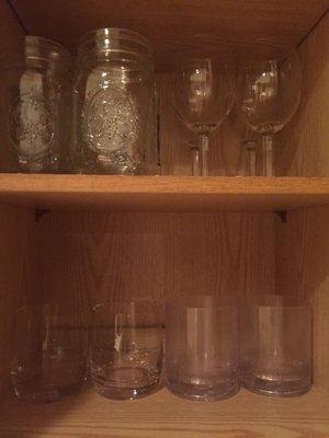 Glassware was carefully packed and safely delivered to our new home!