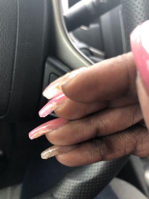 All my nails are lifting. This was 5 mins after the fill in