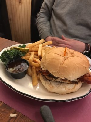 My nephews dinner!texas chicken sandwich