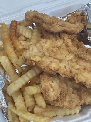 4pc Chicken Tenders with fries