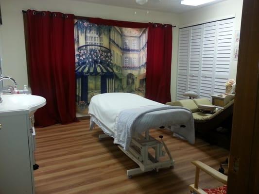 Our spacious treatment rooms are quiet and beautifully decorated.