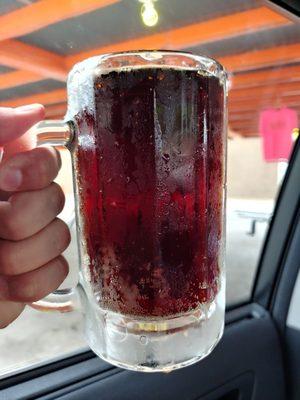 Frosty mug root beer.