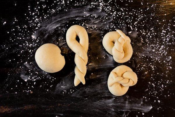 Bretzels in the making...