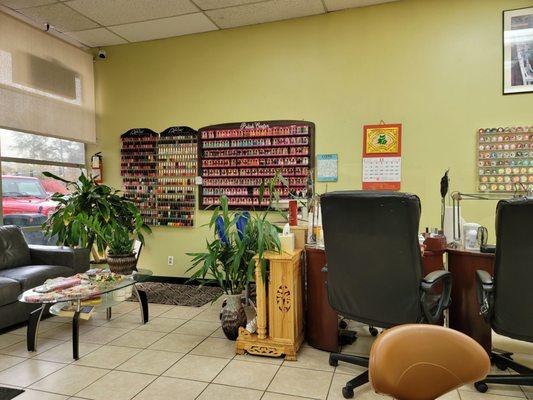 Salon is clean and organized