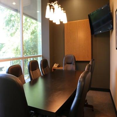 Conference room available to all clients without time restrictions.  It is packed with amenities such as whiteboard, tv/monitor, phone...