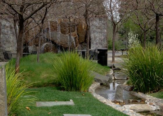 A view of the waterfall outside our Business Central Gold River location.