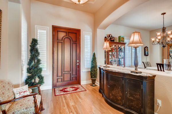 Beautiful wood door at foyer