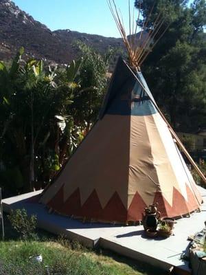 Mystic Canyon Tipi is available for rent as B&B or for massage.