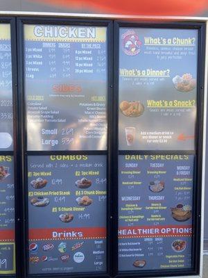 Menu Items/prices