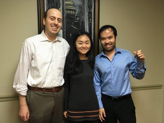 Post-closing photo with the proud new owners of a beautiful North End condo.