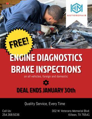 FREE Diagnostics ENDING soon!