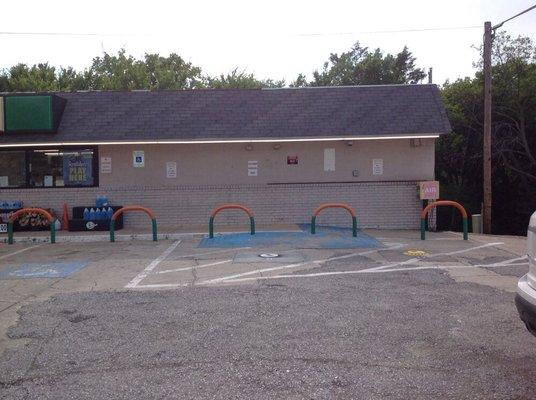 At least it is handicap compliant here. I don't know if the pumps are.