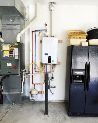 Navien tankless water heater installed in Fontana, CA