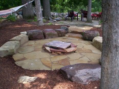 Flagstone patio using Napoleon Stone