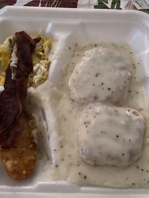 Biscuits and gravy plate