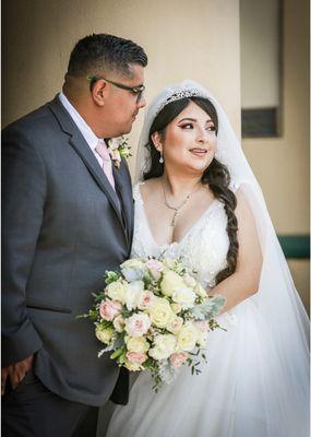 Bridal makeup and hair