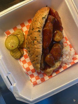 Smoked Hot-Link Sandwich