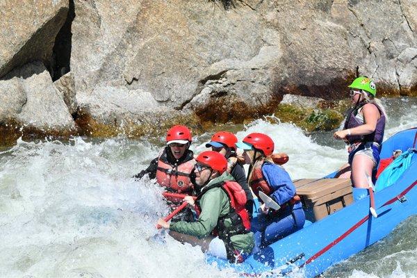 Roberts' family rafting Browns Canyon with Emma from KODI Rafting.