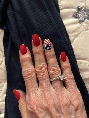 Patriotic nails by Gina