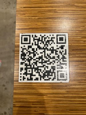 QR code to Menu