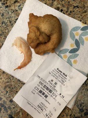 Sweet sour shrimp. Small shrimp cut in half with excessive amount of dough. Shrimp was tough with sticky dough. Won't be going back.