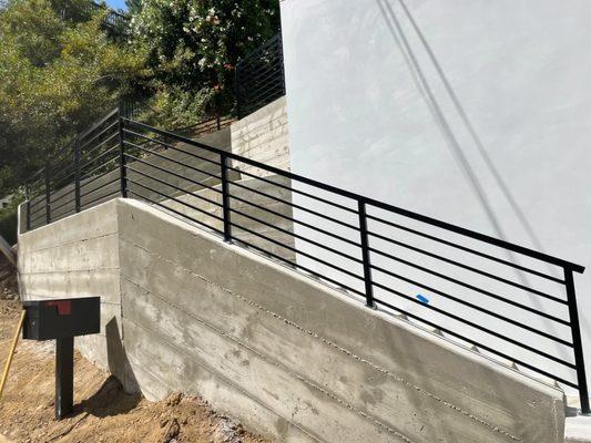 Modern horizontal railings