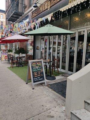 Outdoor dining area