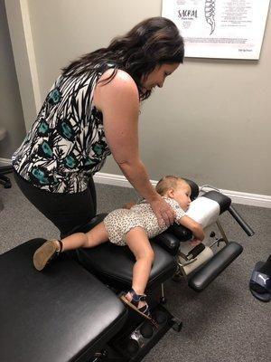 Even babies enjoy getting a nice adjustment!