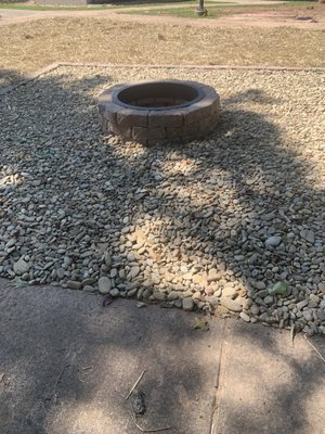 Fire pit install.