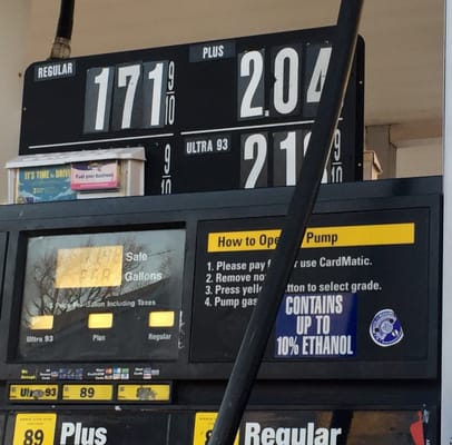 $1.71 for Regular gas today!