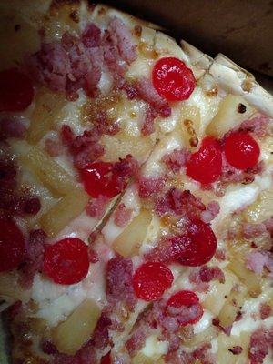 Hawaiian Delight is practically a pizza dessert. It's even better with extra pineapple and cherries.