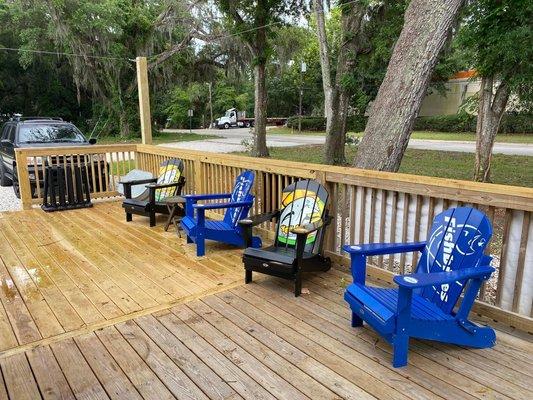 Expanded deck area