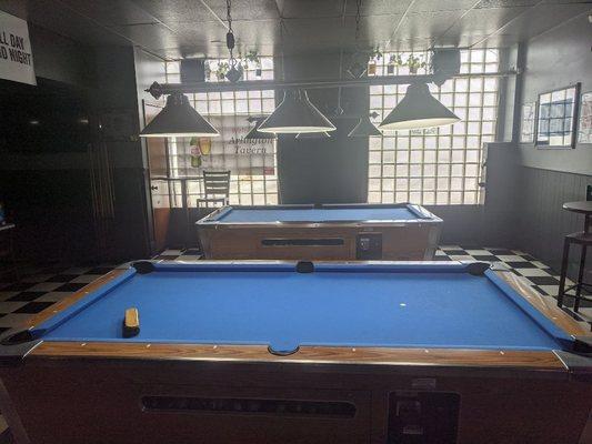 Two  pool tables.