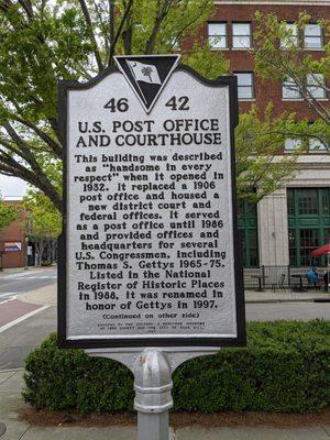 Post Office and Citizens Building Historic Marker, Rock Hill