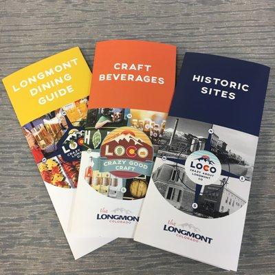 Be sure to stop by "Visit Longmont" and pickup these great brochures!