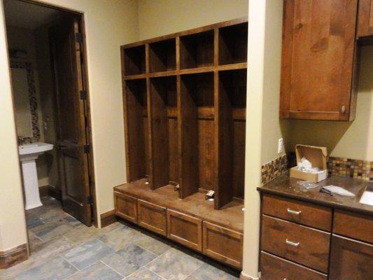 Custom mudroom