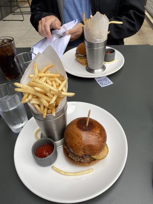 Burger and fries