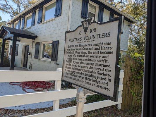 Hunter's Volunteers Historical Marker, Charleston