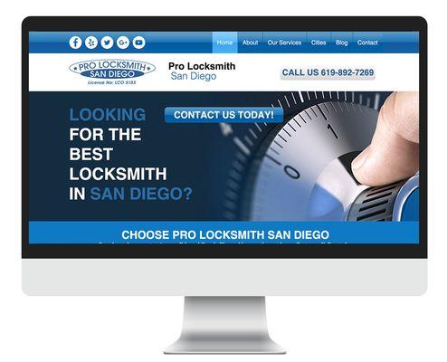 Your Pro Locksmith Website designed by Ola Moana Marketing in San Diego