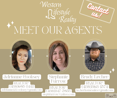 Meet some of our agents. Adrianne, Stephanie, and Brady. Contact us for your home buying/selling needs.