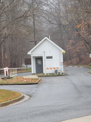 Pay or show your pass to get in - view is from the park's circle looking out 12.3.23