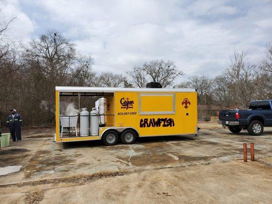 Food trailer.