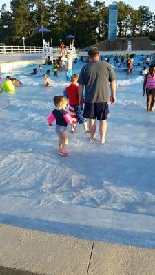 Entering Wave Pool.