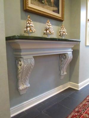 paintable moldings and mantel