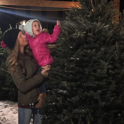 She picked the perfect tree